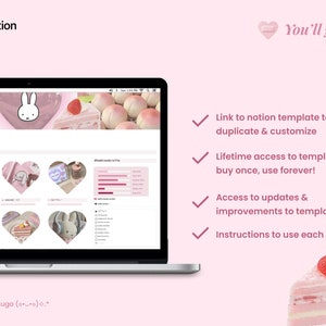 2026 Aesthetic That Girl Pink Notion Template | Notion All-in-one Life ...