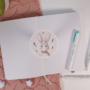 Kaninchen Dye Cut Vinyl Aufkleber | Kawaii Häschen Aufkleber | Süßer Laptop Aufkleber | Große Journal Sticker | Hygge Tier Aufkleber | Aufkleber Geschenke