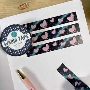 Washi-tape - Kawaii Heart | Benodigdheden voor dagboeken | Bujotape | Plannertape | Decoratietape | Japans papiertape | Leuke afplaktape met hartjes