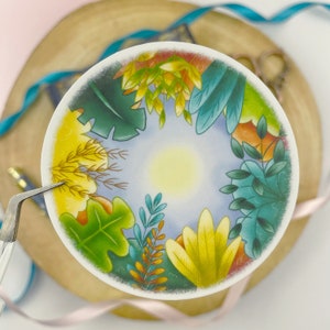 Gartenaufkleber, wasserfester gestanzter Vinylaufkleber | Laptop oder Macbook Aufkleber, großer botanisch inspirierter Aufkleber | Einklebeband | Gemütliche Karte