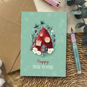 New Home-wenskaart - New Homeowners Card | Housewarmingkaarten voor hem | Leuke cottagecore-kaart voor haar | Beste vriend-kaart | Kaart voor stellen