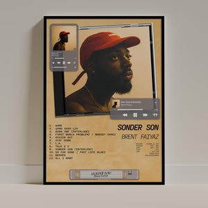 Brent Faiyaz - Sonder Son Album Art goudafdruk (digitale download)