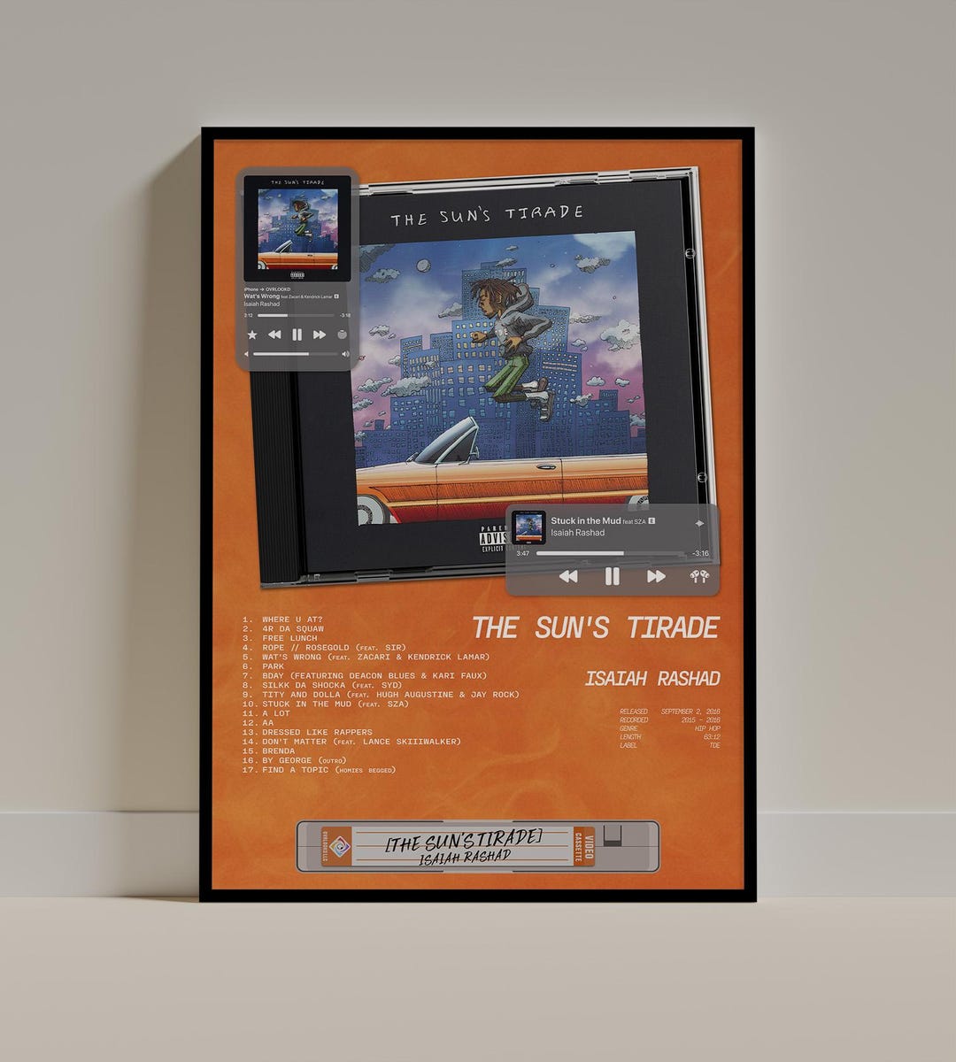 Isaiah Rashad - the Sun’s Tirade Album Art Poster (digital Download) - Etsy