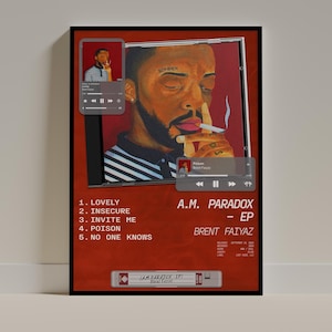 Brent Faiyaz - AM Paradox (EP) albumhoes rode print (digitale download)
