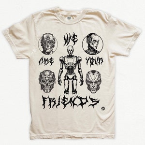 Dystopian Cyborg Graphic T-Shirt: Cyberpunk Sci-Fi Tee