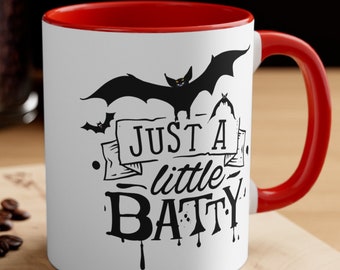 Batty Halloween Coffee Mug: Fun Accent Mug, 11oz