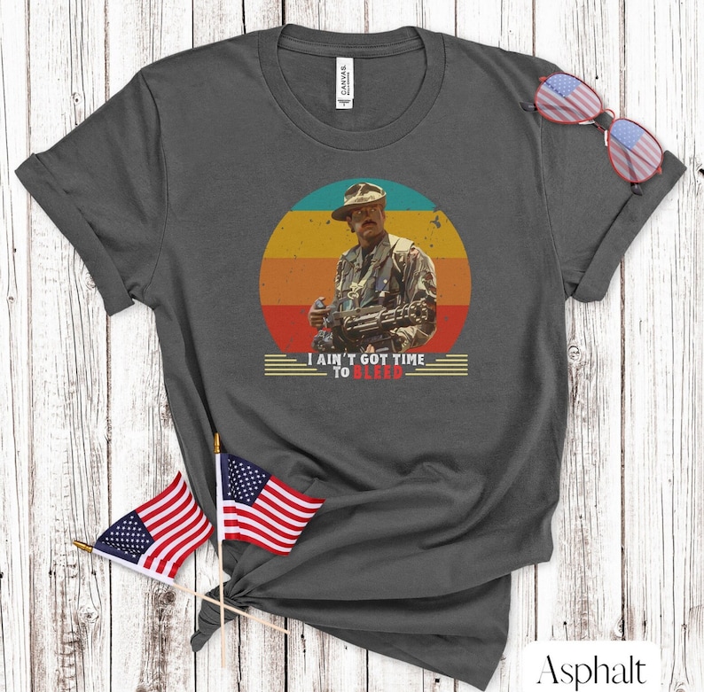 I Ain't Got Time To Bleed" Toppe In Velcro, Stampa Gancio Ad