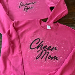 Personalized rhinestone sweatshirt crop top or full length image 3