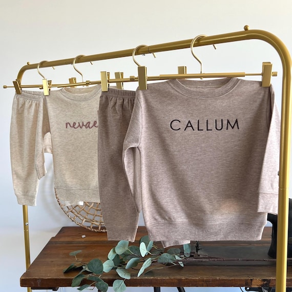 Personalized Baby Jogger Set, Custom Baby Outfit, Gender Neutral