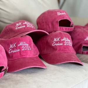 Your Logo Hat, Custom Embroidered Hat , Personalized Dad Cap , Embroidery Logo baseball hat , Your own text monogram, Pink Custom Hat