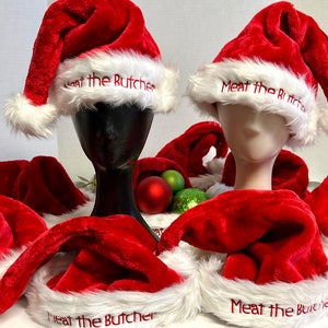 Custom Santa Hat, Personalized Santa Hat, Adult Embroidered Santa Hat, Red and White Santa Hat, Baby Christmas Gift, Santa Hat