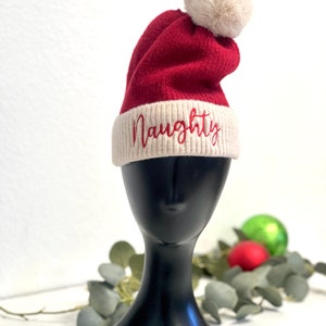 Custom Santa Hat, Personalized Santa Hat, Adult Embroidered Santa Hat, Red and White Santa Hat, Baby Christmas Gift, Santa Hat