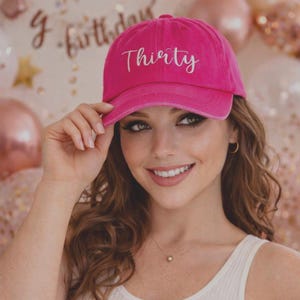 30 birthday Hat, Custom Embroidered Hat , Custom Biryhday Hat , Embroidery Logo  hat , Birthday Gift