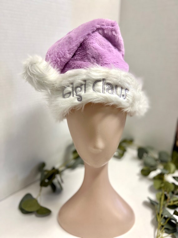Custom Lavender Santa Hat Personalized Santa Hat Adult Embroidered Santa Hat Purple Santa Santa Hat Christmas Gift Santa Hat Etsy