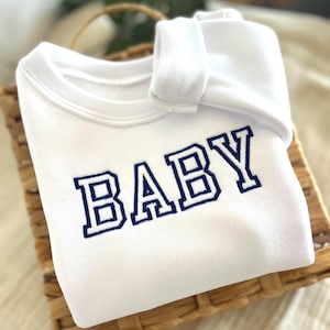 Custom Infant Sweatshirt |  Custom Toddler Sweatshirt | Personalized Sweatshirt for Infants | White Sweatshirt for Baby | Newborn Gift |