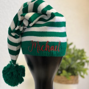 Santa Hat, Personalized Santa Hat, Adult Embroidered Santa Hat, Adult photograhy Hat, Adult Christmas Gift, Adult Santa Hat, Elf hat