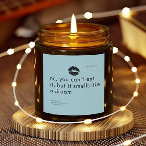 Non, vous ne pouvez pas manger, bougie amusante, décoration impertinente, cadeau de bougie parfumée, fait main aux États-Unis, différentes tailles, décoration d&#39;intérieur