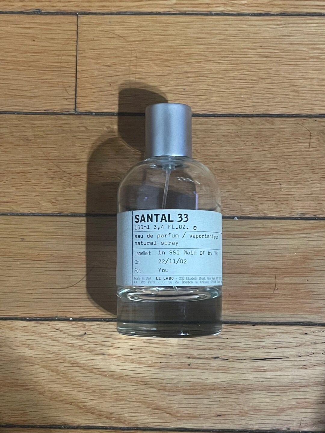 Empty Bottle of Le Labo Santal 33 100ml Etsy