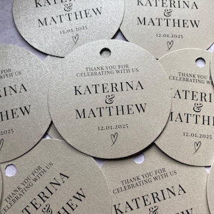 Wedding Favour Gift Tags, Bonbonniere, Hens Gift Tag, Printed and Personalised, Wedding Gift Tags, Modern tags, Printed Wedding tags