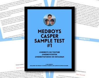 Test pratique CASPer n°1 || MedBoys