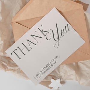Carte de remerciement minimaliste, carte postale de mariage simple, téléchargement numérique