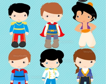 Knights Clipart, Instant Download PNG files - 300 Dpi, Baby Shower Clipart, Nursery Clipart, Princess Clipart, Fairytale Clipart