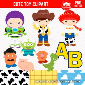 Cute Toys Clipart, Instant Download PNG files - 300 Dpi, Baby Shower Clipart, Nursery Clipart, Hero Clipart, Toys Clipart