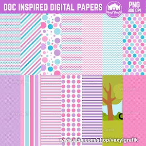 Doctor Digital Papers, Instant Download PNG files - 300 Dpi, Baby Shower Clipart, Nursery Clipart, The Doc Clipart, Nurse Clipart, Doctor