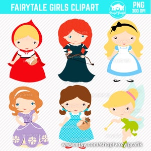Fairytale Clipart, Instant Download PNG files - 300 Dpi, Baby Shower Clipart, Nursery Clipart, Princess Clipart, Fairytale Clipart