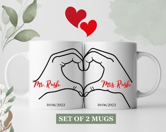 Mr./Mrs. Customize Mug, Custom Wedding Gift Mug, Personalized Couple Mug, Personalized Mr./Mrs. Coffee Cup, Personalized Mug for Men/Women