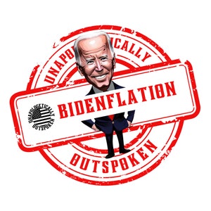 Bidenflation Funny Biden Vinyl Sticker | Laptop Sticker | Patriot Sticker | American Sticker | Political Humor | Funny Joe Biden Sticker