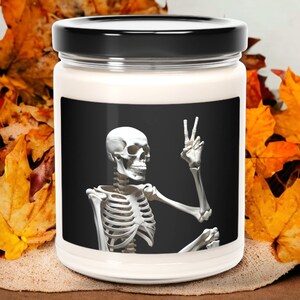 Vela esqueleto, decoración divertida de Halloween, vela de Halloween, vela personalizada, favor de fiesta de Halloween, regalos de Halloween, decoración de Halloween