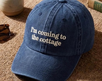 Embroidered I'm Coming To The Cottage Hat, Hockey Romance LGBT Hockey Fan Gift, Heated Movie Rivalry Hat, Gift For Christmas, Movie Gift