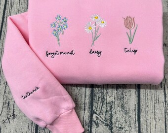 Embroidered Subtle Anti Trump Sweatshirt, FDT Sweatshirt, Equality Matters, Subtle FDT Sweatshirt, Feminist Gifts, FDT Floral Sweatshirt