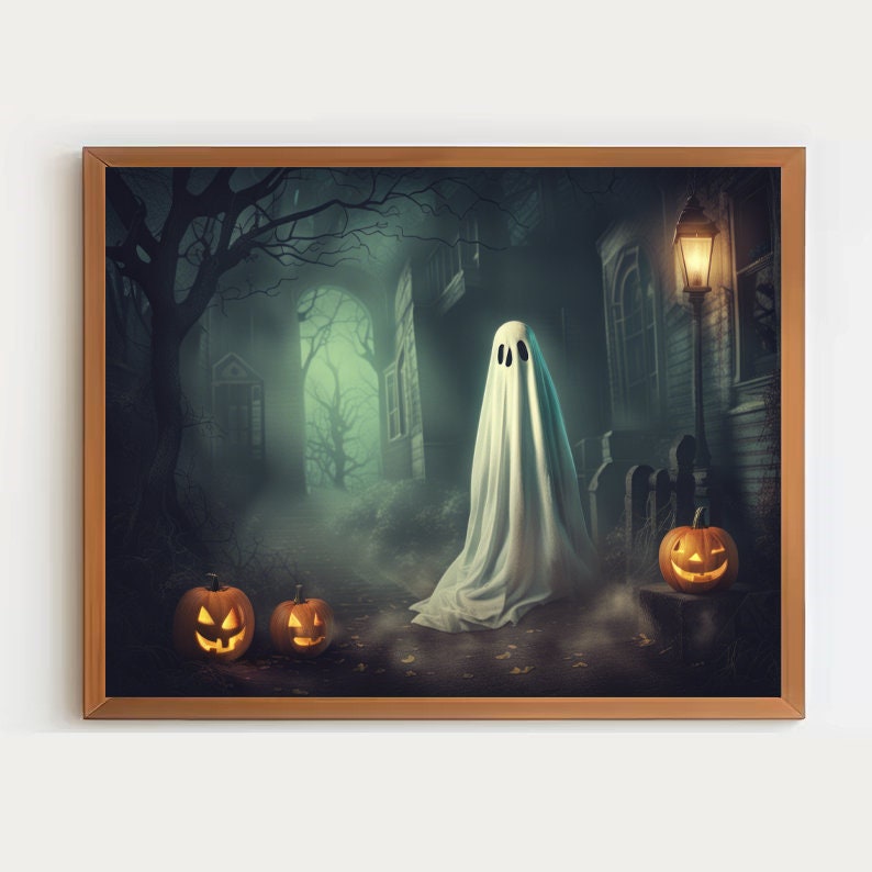 Antique Halloween, Frame TV Art, Halloween Poster, Witchy Wall Art