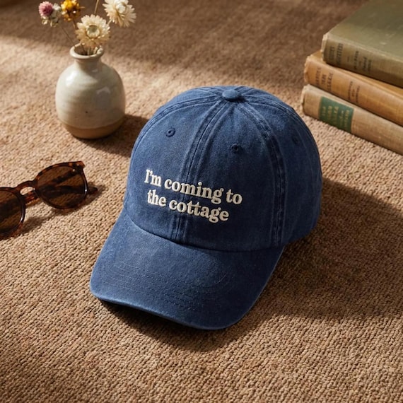 Embroidered I'm Coming To The Cottage Hat, Hockey Romance LGBT Hockey Fan Gift, Heated Movie Rivalry Hat, Gift For Christmas, Movie Gift