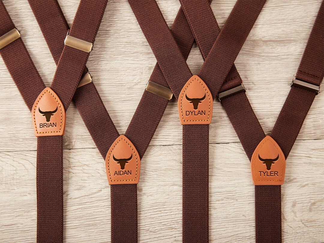 Custom Suspenders for Groomsmen Suspenders Personalized Etsy