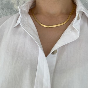 Herringbone Necklace Gold & Silver