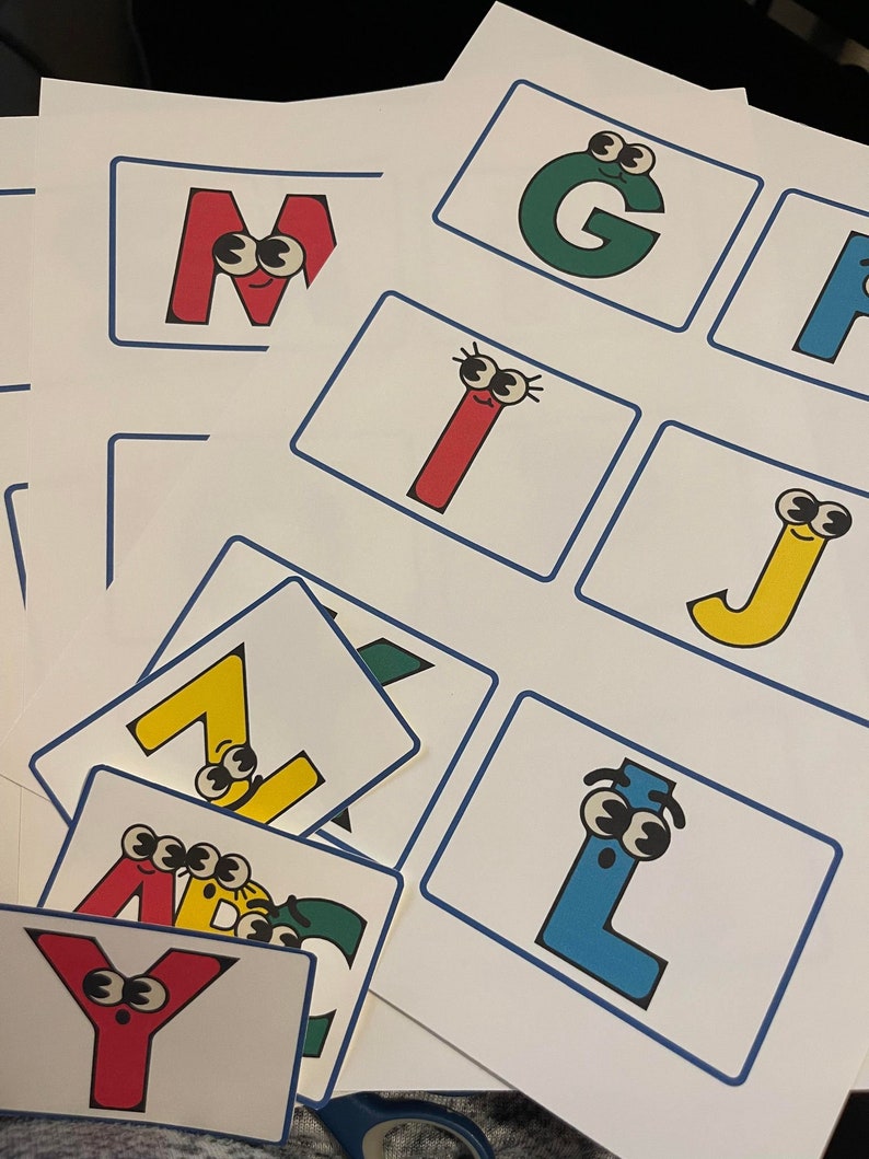 Toddler Flash Cards Abc's Flash Cards Printable Flash Etsy