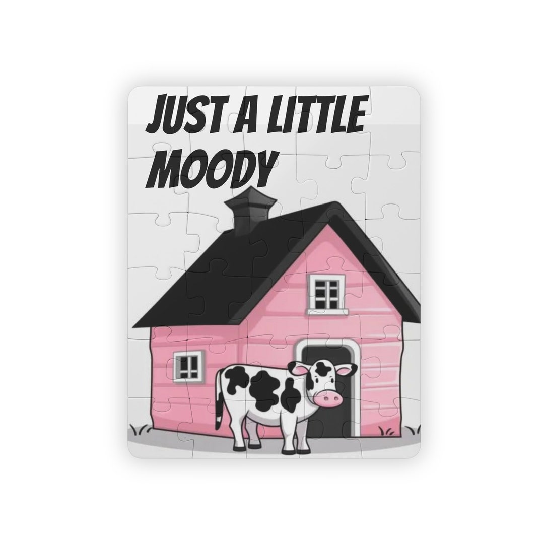 Cow Riddle Pink Pink Barn With Black and White Cow Kids' Puzzle, 30-piece, Birthday ...