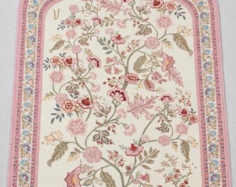 Alfombra de oración floral / Alfombra de oración islámica acolchada suave, diseño de inspiración otomana.