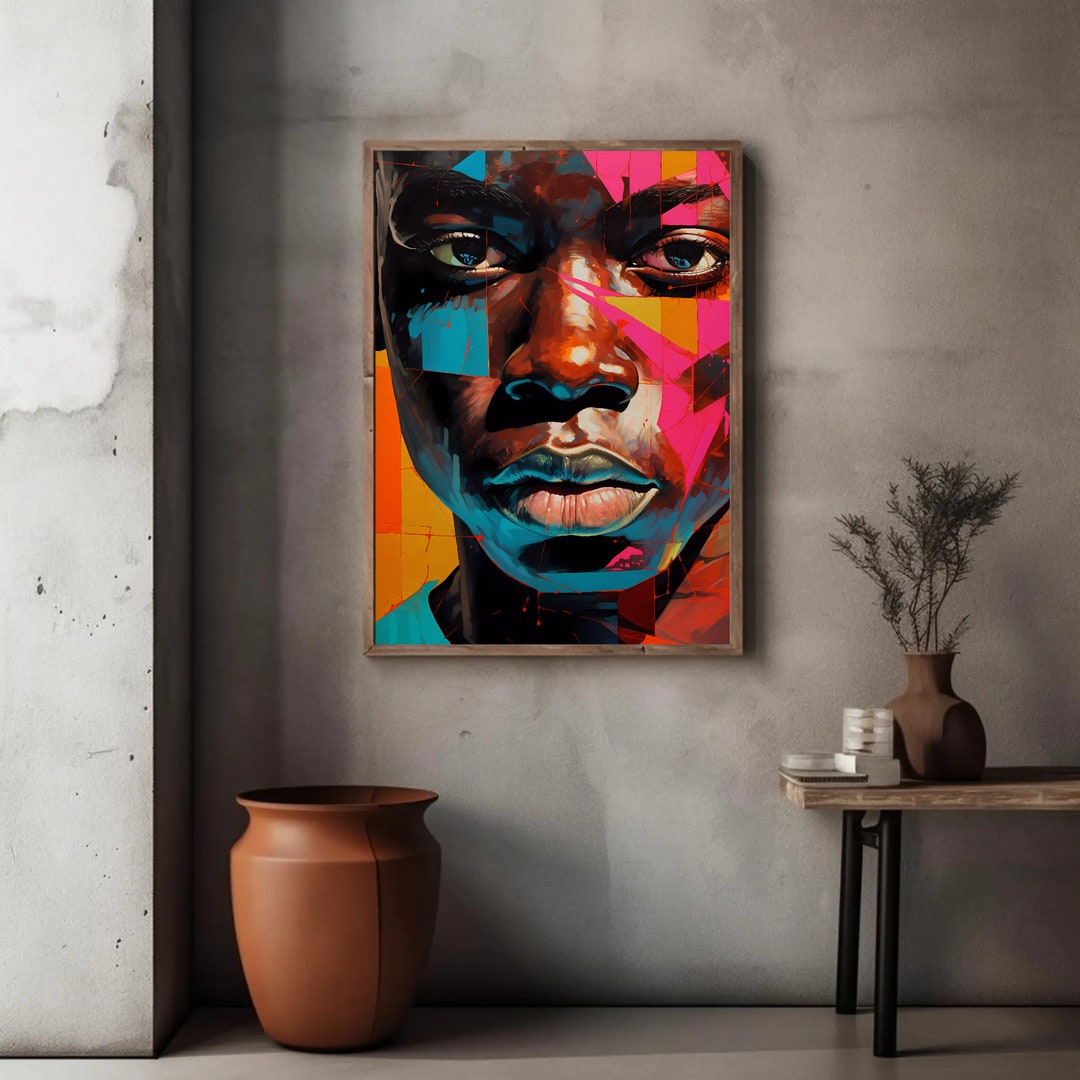 African American Art Black Male Canvas Artblack Wall Art Black Art