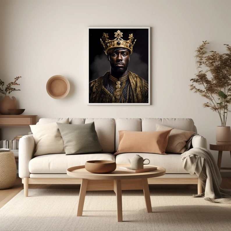 African American Art Black Male Canvas Artblack Wall Art Black Art