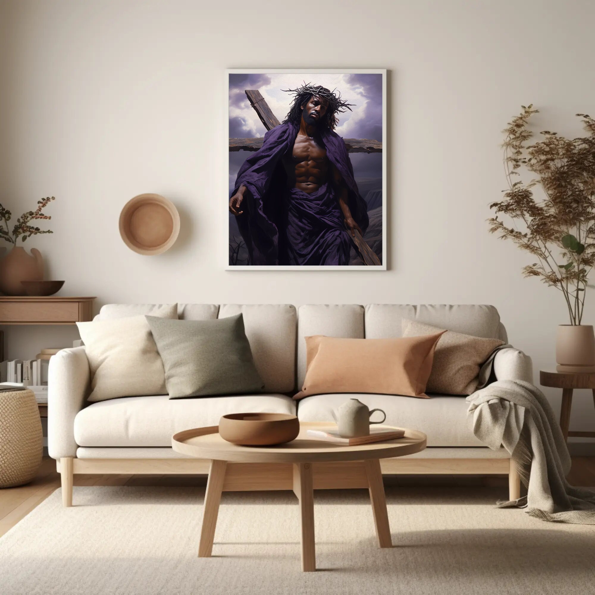 African American Art Black Jesus Wall Art Modern Art Religious