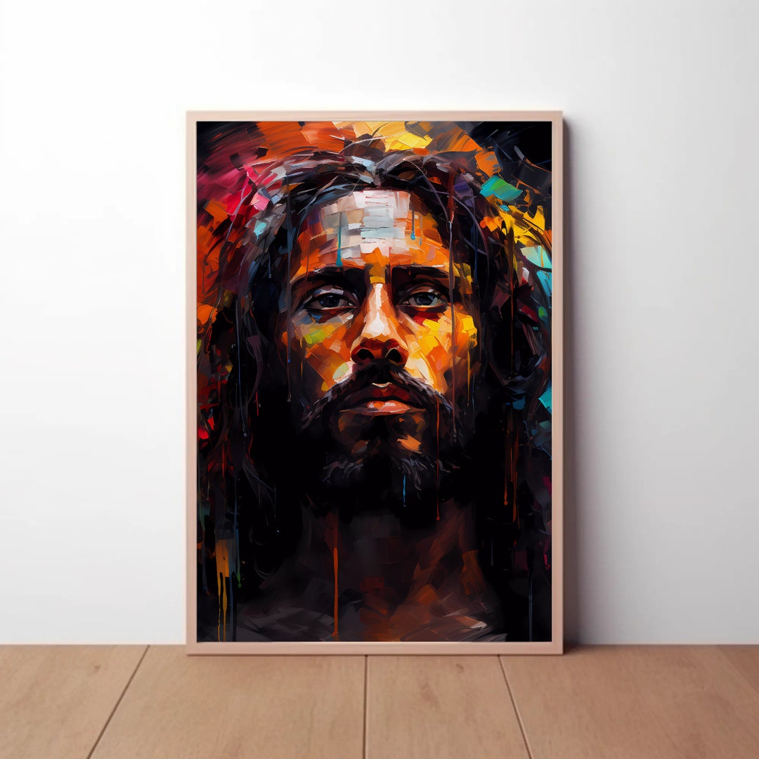 African American Art Black Jesus Wall Art Modern Art Religious