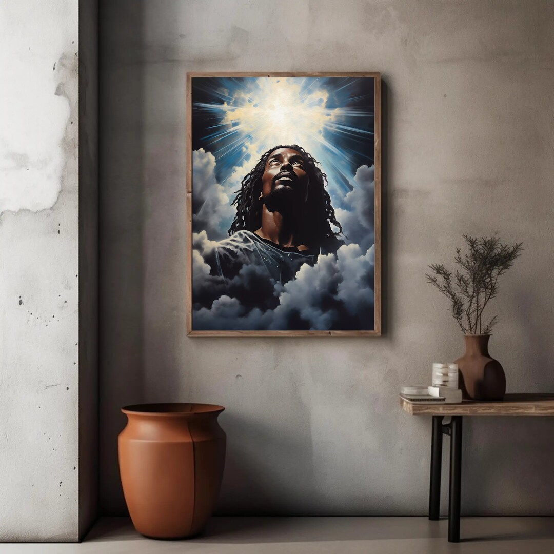 African American Art Black Jesus Wall Art Modern Art Religious Christian Artwork Christian