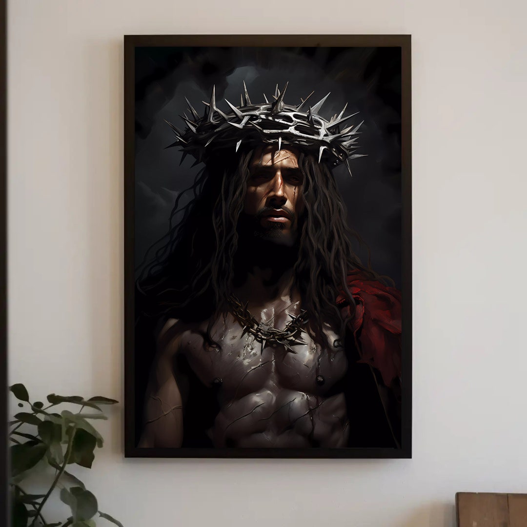 African American Art Black Jesus Wall Art Modern Art Religious