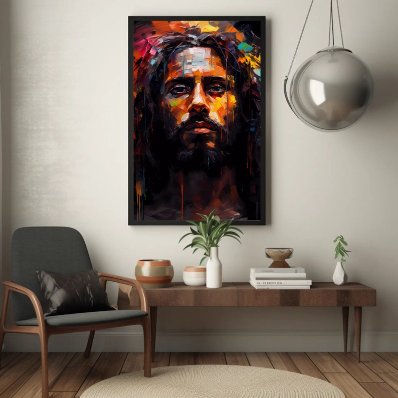 African American Art Black Jesus Wall Art Modern Art Religious