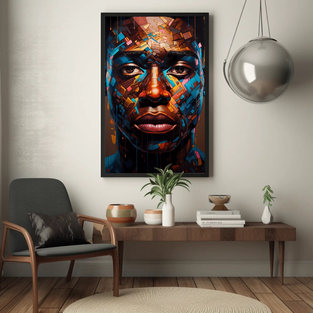 African American Art Black Male Canvas Artblack Wall Art Black Art
