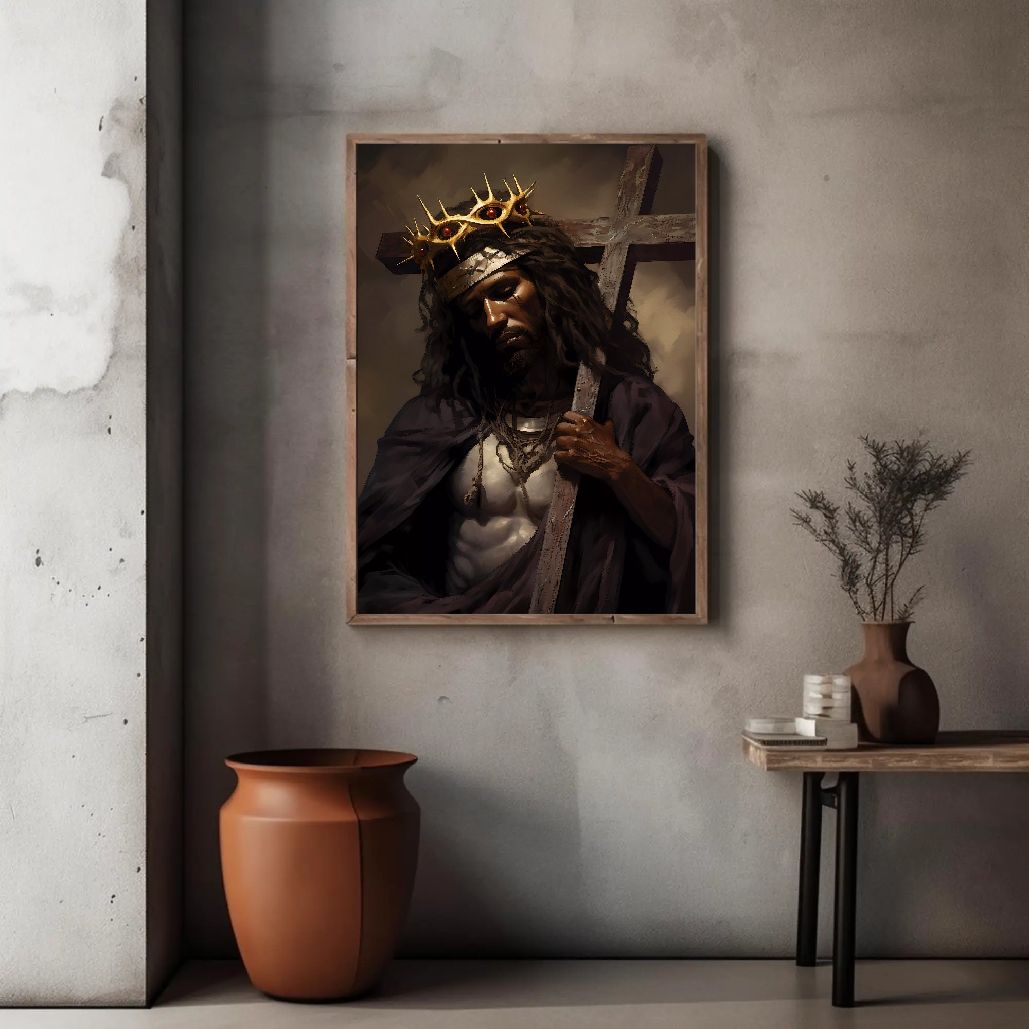 African American Art Black Jesus Wall Art Modern Art Religious ...